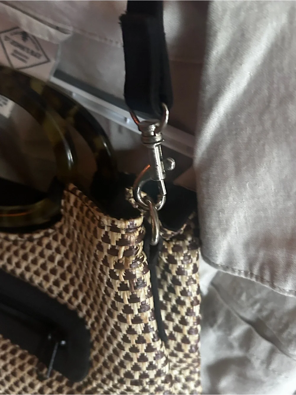 Handbag with Tortoiseshell Handles
